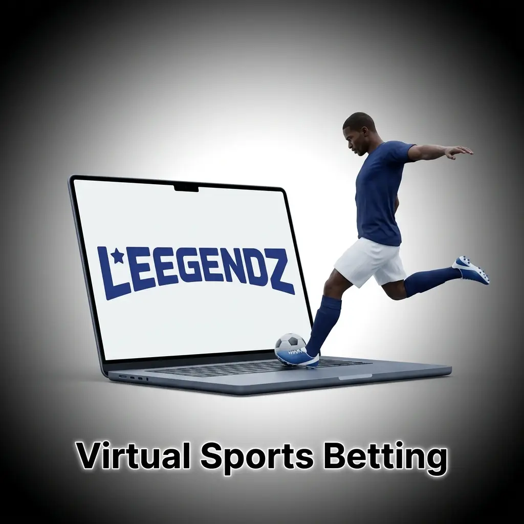Virtual sports betting options at Legendz Casino including soccer, basketball, horse racing, and greyhound racing simulations